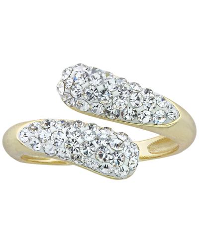 Giani Bernini Cubic Zirconia Bypass Ring, Created For Macy's In Gold Over Silver
