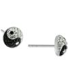 Giani Bernini Crystal Yin Yang Stud Earrings In Sterling Silver, Created For Macy's In Silver