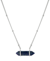 Giani Bernini Lapis Hexagon Pendant Necklace In Sterling Silver, 16" + 2" Extender, Created For Macy's In Blue