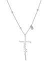 Giani Bernini Cubic Zirconia Faith Cross Pendant Necklace In Sterling Silver, 16" + 2" Extender, Created For Macy' In Silver