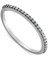 Giani Bernini Cubic Zirconia Narrow Band, Created For Macy's In Silver