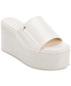 DKNY WOMEN'S ADALIRA SLIP-ON PLATFORM WEDGE SLIDE SANDALS