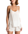 Linea Donatella Flower Child Shorts Pajama Set In Tan/beige