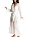 Linea Donatella Chiffon Keepsake Wrap Robe In Green