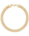 ITALIAN GOLD BOMBAY BISMARK CHAIN BRACELET IN 14K GOLD