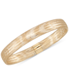 Italian Gold Stretch Bangle Bracelet In 14k Yellow, White Or Rose Gold, Made In Italy In Yellow