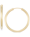 Italian Gold Small Highly Polished Flex Hoop Earrings In 14k Gold In Yellow