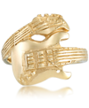 Andrew Charles By Andy Hilfiger Men's Guitar Ring In Yellow Ion-plated Stainless Steel In Gold