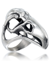 ANDREW CHARLES BY ANDY HILFIGER ANDREW CHARLES BY ANDY HILFIGER MEN'S OPENWORK EAGLE RING IN STAINLESS STEEL