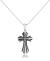 ANDREW CHARLES BY ANDY HILFIGER ANDREW CHARLES BY ANDY HILFIGER MEN'S CROSS 24" PENDANT NECKLACE IN STAINLESS STEEL