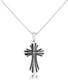 Andrew Charles By Andy Hilfiger Men's Cross 24" Pendant Necklace In Stainless Steel