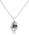 ANDREW CHARLES BY ANDY HILFIGER ANDREW CHARLES BY ANDY HILFIGER MEN'S CUBIC ZIRCONIA PIRATE SKULL 24" PENDANT NECKLACE IN STAINLESS 