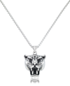 ANDREW CHARLES BY ANDY HILFIGER ANDREW CHARLES BY ANDY HILFIGER MEN'S PANTHER HEAD 24" PENDANT NECKLACE IN STAINLESS STEEL