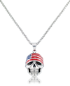 Andrew Charles By Andy Hilfiger Men's Skull 24" Pendant Necklace In Stainless Steel