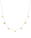 Macy's Polished Disc Dangle 18" Statement Necklace In 10k Gold In Gold