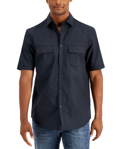 Alfani Men's Warren Shirt, Created For Macy's In Deep Black