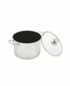 SWISS DIAMOND NONSTICK CLAD STOCK POT W/ LID - 9.5" , 7.9 QT.