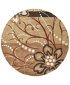 Surya Athena Ath-5006 Camel 4' Round Area Rug In Tan/beige