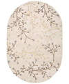 Surya Athena Ath-5008 Taupe 8' X 10' Oval Area Rug In Tan/beige