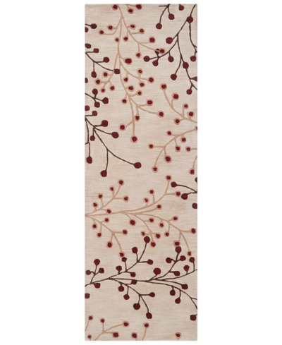 Surya Athena Ath-5053 Burgundy 3' X 12' Runner Area Rug In Red