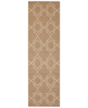 Surya Alfresco Alf-9587 Camel 2'3" X 7'9" Runner Area Rug, Indoor/outdoor In Tan/beige