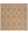 Surya Alfresco Alf-9587 Camel 7'3" Square Area Rug, Indoor/outdoor In Tan/beige