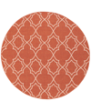 Surya Closeout! Livabliss Alfresco Alf-9591 Rust 7'3" Round Area Rug, Indoor/outdoor In Red