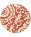 Surya Closeout! Livabliss Alfresco Alf-9613 Rust 5'3" Round Area Rug, Indoor/outdoor In Red