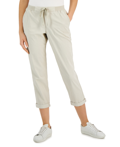Style & Co Women's Pull On Cuffed Pants, Created For Macy's In Stonewall