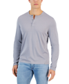 ALFANI MEN'S ALFATECH SOLID HENLEY, CREATED FOR MACY'S