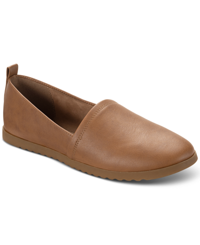 Style & Co Women's Nolaa Round-toe Slip-on Flats, Created For Macy's Women's Shoes In Coffee