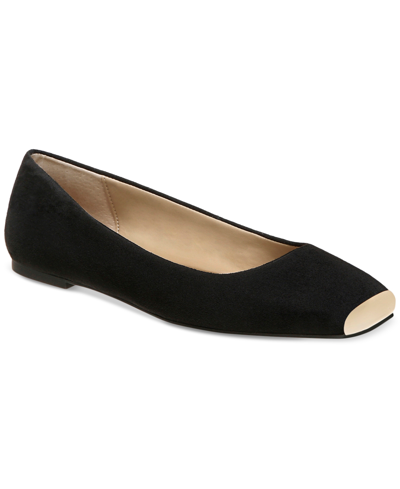 Alfani Step N' Flex Women's Neptoon Square-toe Flats, Created For Macy's Women's Shoes In Black