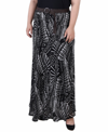Ny Collection Petite Chiffon Maxi Skirts In Black