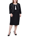 NY COLLECTION PLUS SIZE 3/4 SLEEVE JACKET AND DRESS