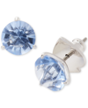 Kate Spade Round Faceted Crystal Stud Earrings In Blue