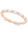 Swarovski Vittore Band Ring Rose Gold Shiny White In Pink