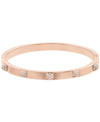 Swarovski Tactic Rose Gold Tone Plated Bangle In Pink