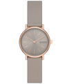 SKAGEN WOMEN'S SIGNATUR LILLE SAND LEATHER STRAP WATCH 30MM