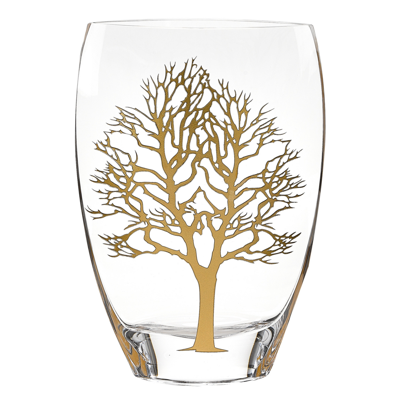 Badash Crystal Gold Tree Of Life Vase In Brown
