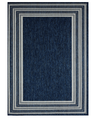 Nicole Miller Patio Country Layla 7'9" X 10'2" Outdoor Area Rug In Blue