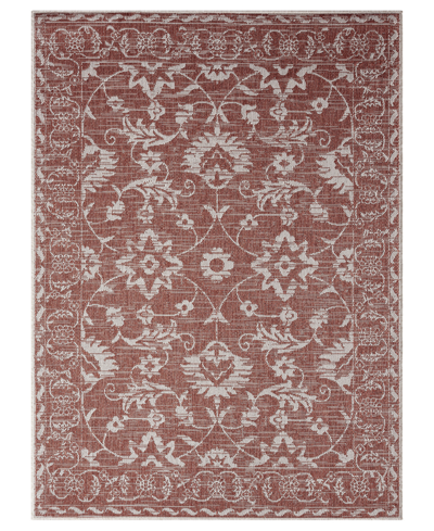 Nicole Miller Patio Country Ayala 7'9" X 10'2" Outdoor Area Rug In Rust