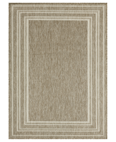 Nicole Miller Patio Country Layla 5'2" X 7'2" Outdoor Area Rug In Taupe