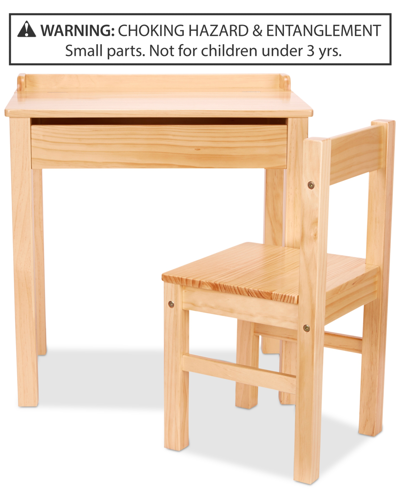 Melissa & Doug Wooden Lift-top Desk & Chair - Honey In No Color