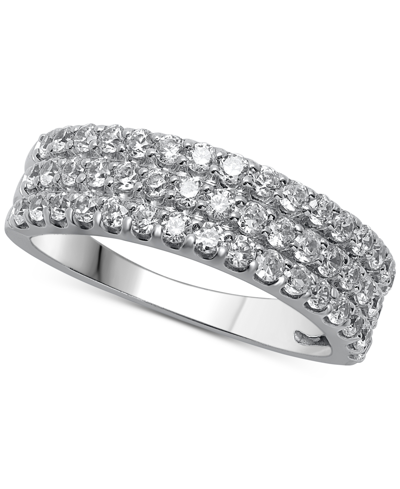 Macy's Diamond Multi-row Statement Ring (1 Ct. T.w.) In 10k White Gold