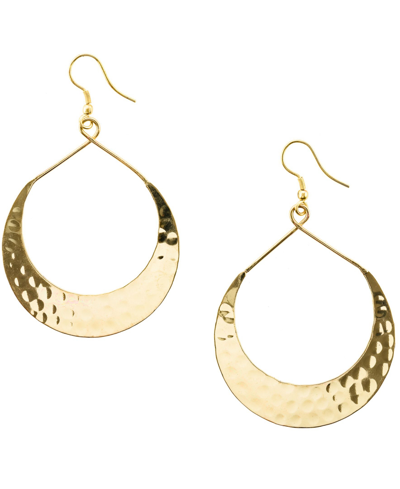 Matr Boomie Women's Lunar Crescent Hoop Earrings In Medium Yellow