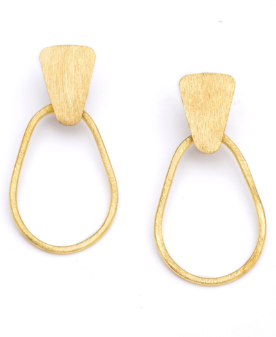 Matr Boomie Women's Kaia Hoop Earrings In Medium Yellow
