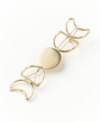 Matr Boomie Moon Phase Barrette In Brass