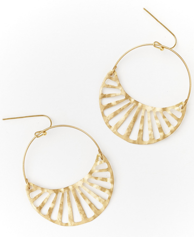 Matr Boomie Women's Abhaya Hoop Earrings In Medium Yellow