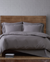 Brooklyn Loom Solid Cotton Percale Full/queen 3-pc. Duvet Set Bedding In Gray