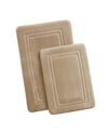 Truly Calm Antimicrobial Memory Foam Bath Rug, Set Of 2 Bedding In Tan/beige